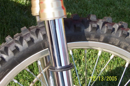 Slide the dust seal down the fork tube so Seal Mate can fix your leaky fork seals